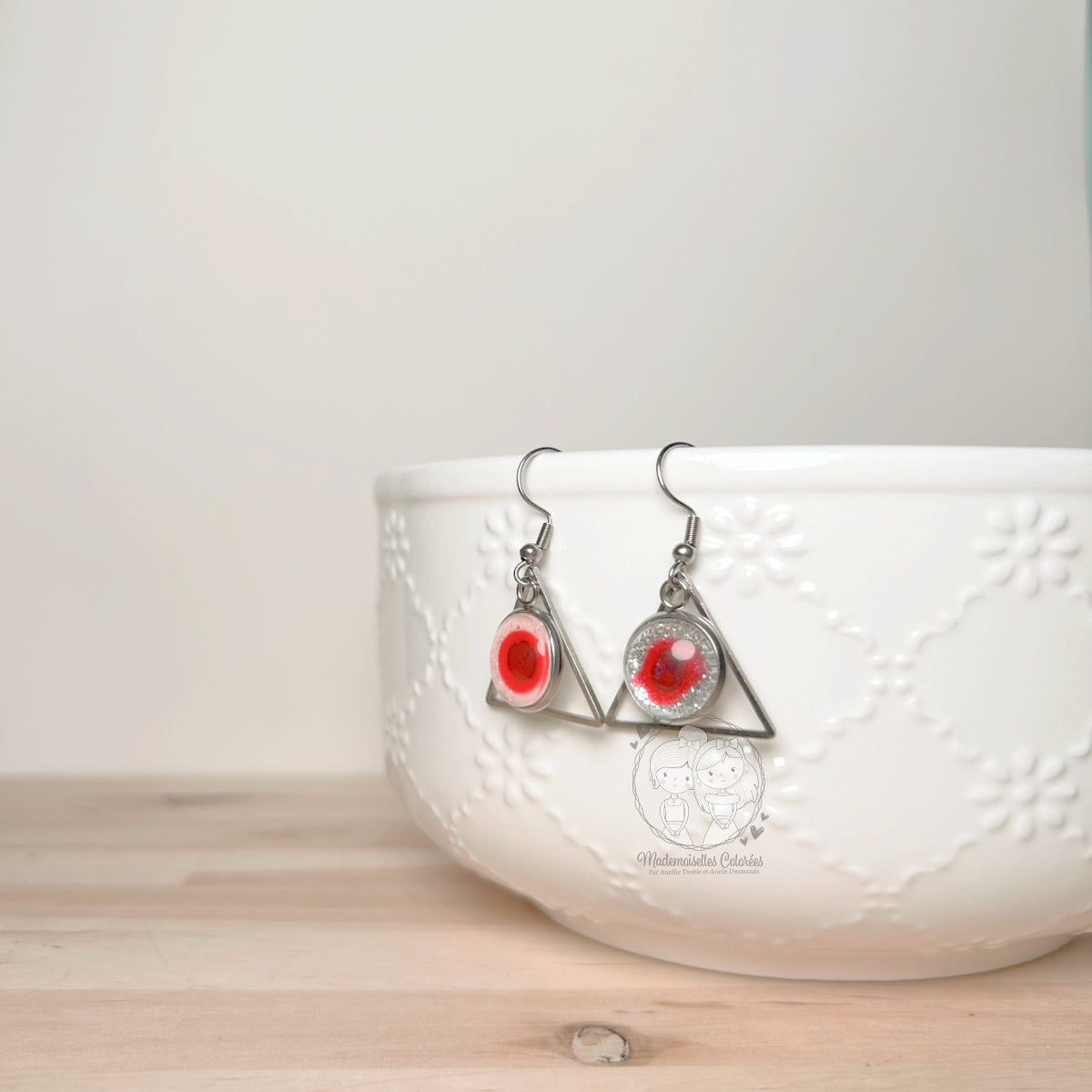 Boucles d'oreilles Pendantes géométriques triangulaires
