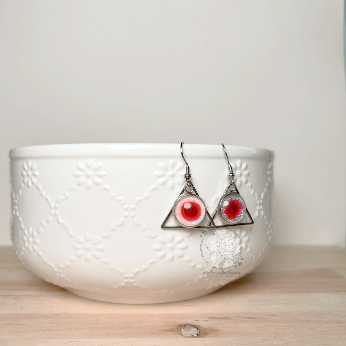 Boucles d'oreilles Pendantes géométriques triangulaires