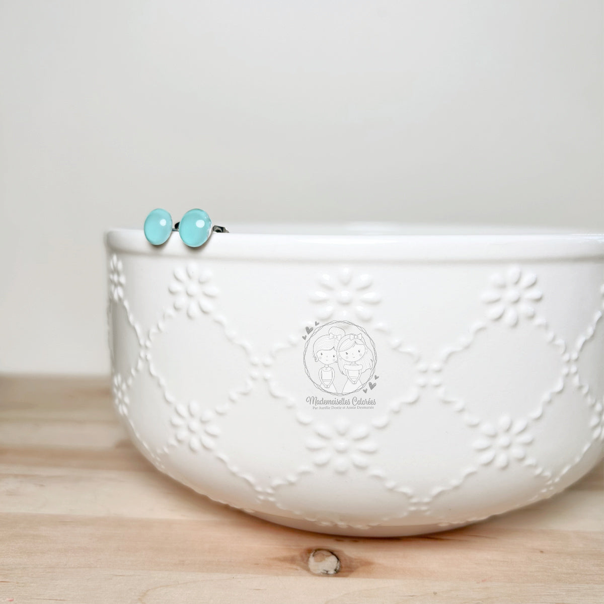 Boucle d'oreilles Clous aqua #2