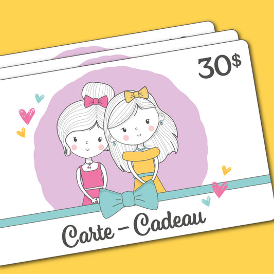 Carte-cadeau Mademoiselles Colorées 30$