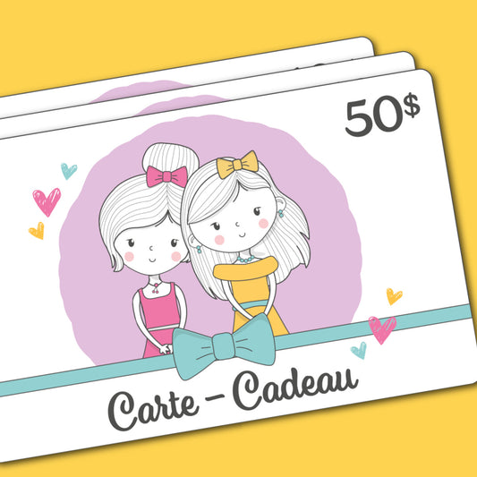 Carte-cadeau Mademoiselles Colorées 50$